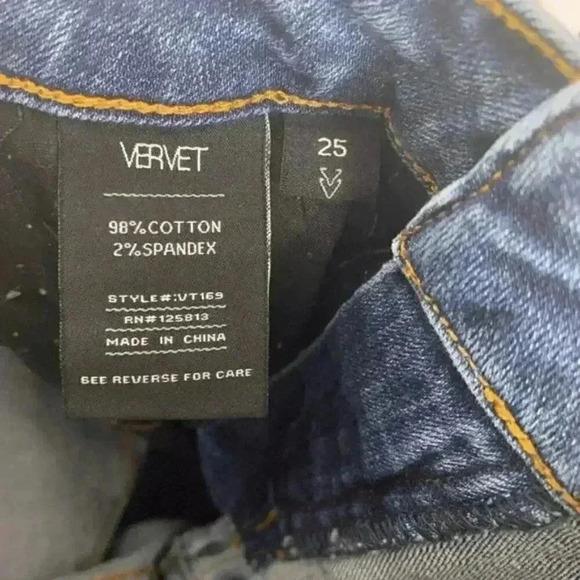 VERVET Med Wash Tulip‎ Hem Cropped Jeans Size 25 - Picture 5 of 7